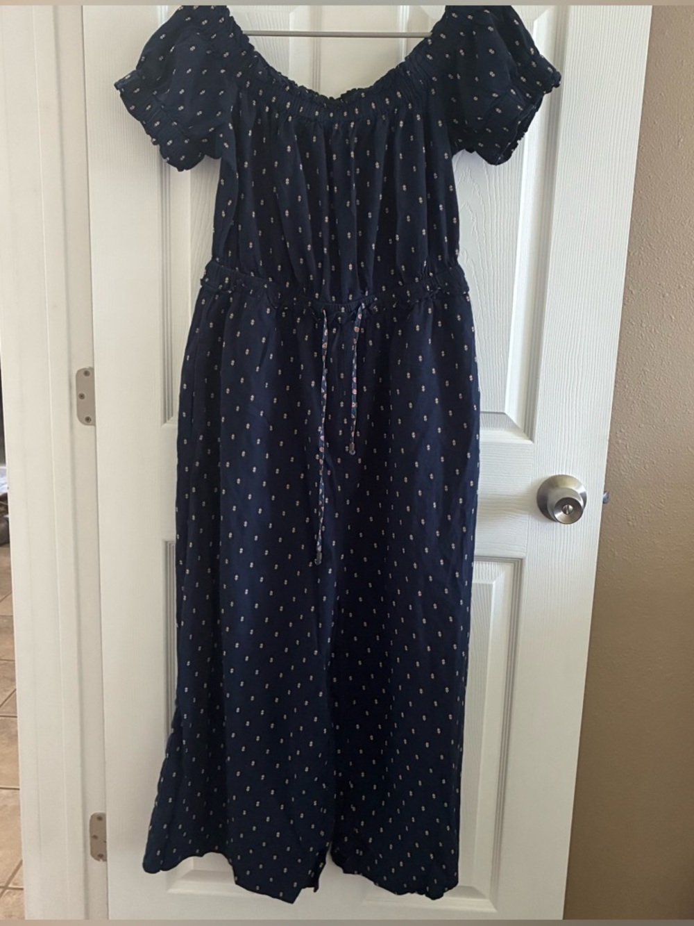Anthropologie Findley Off-The-Shoulder Jumpsuit, Size Medium Petite